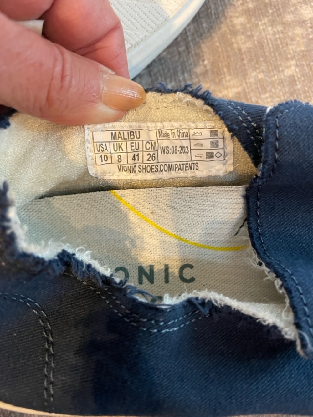 Vionic Navy Canvas Slip-On Loafers - Picture 2 of 4